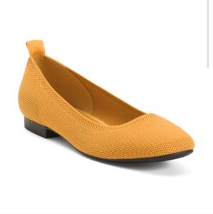 🔹️MIA 🔹️Mustard Yellow Rasia  Woven Flats